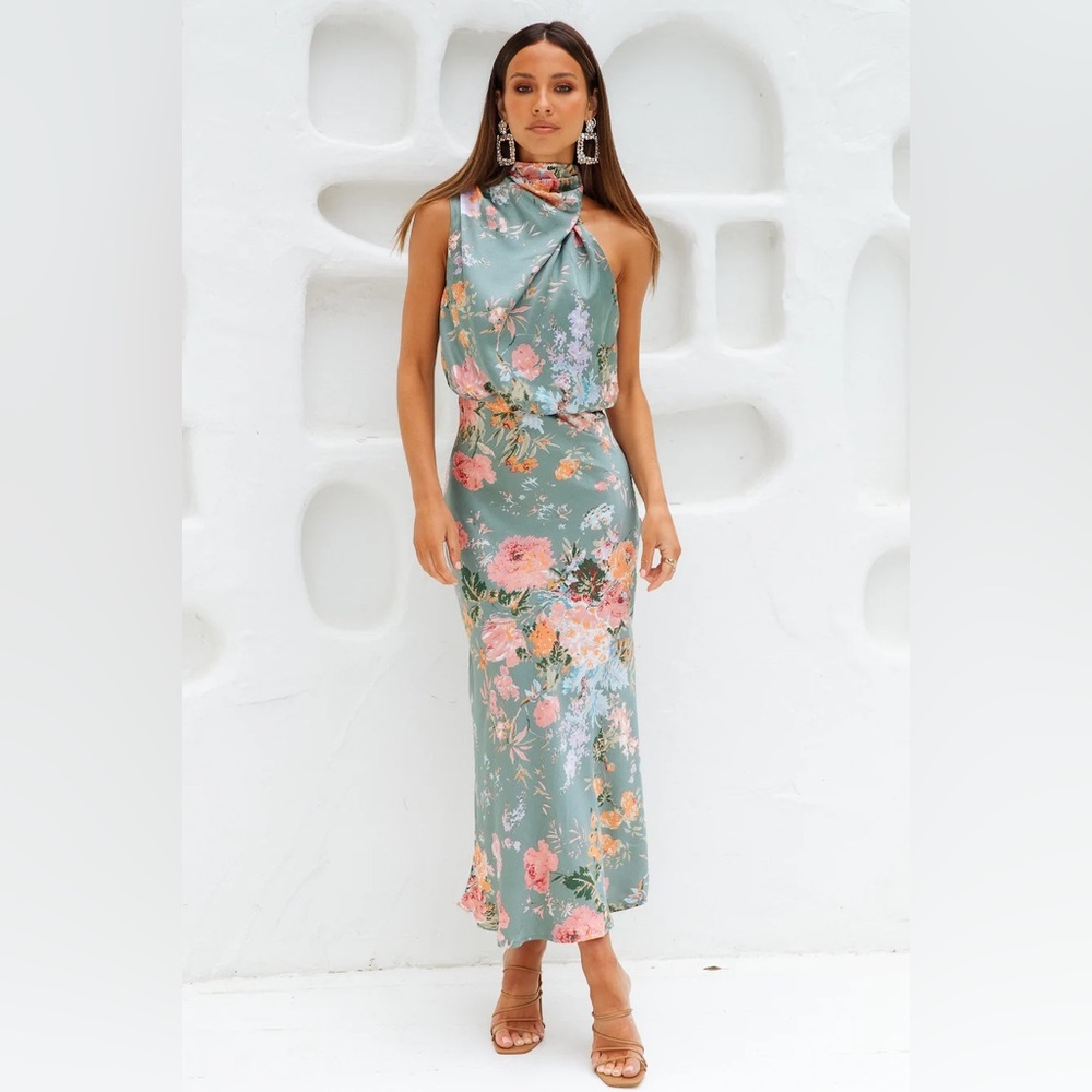 Hello Molly Switch Me Satin Maxi Dress